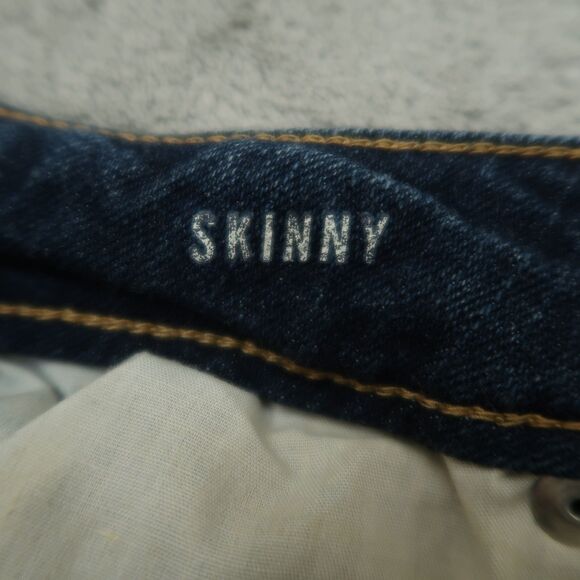 Aeropostale Jeans Womens Size 4 Short Blue Low-Rise Skinny 30" Inseam Distressed - Picture 9 of 16